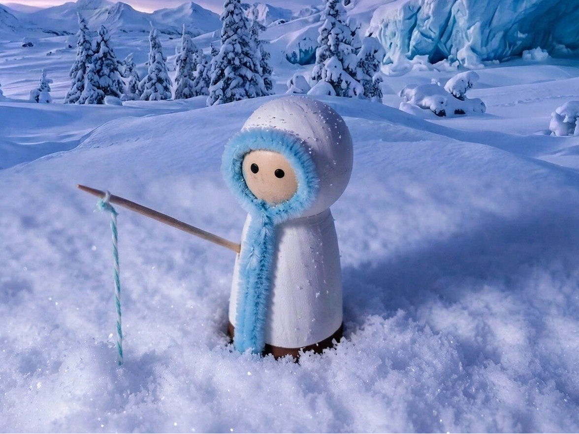 Inuit Pegdoll – Vissende Avonturier 🧊🎣