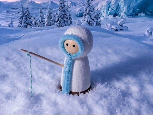 Inuit Pegdoll – Vissende Avonturier 🧊🎣