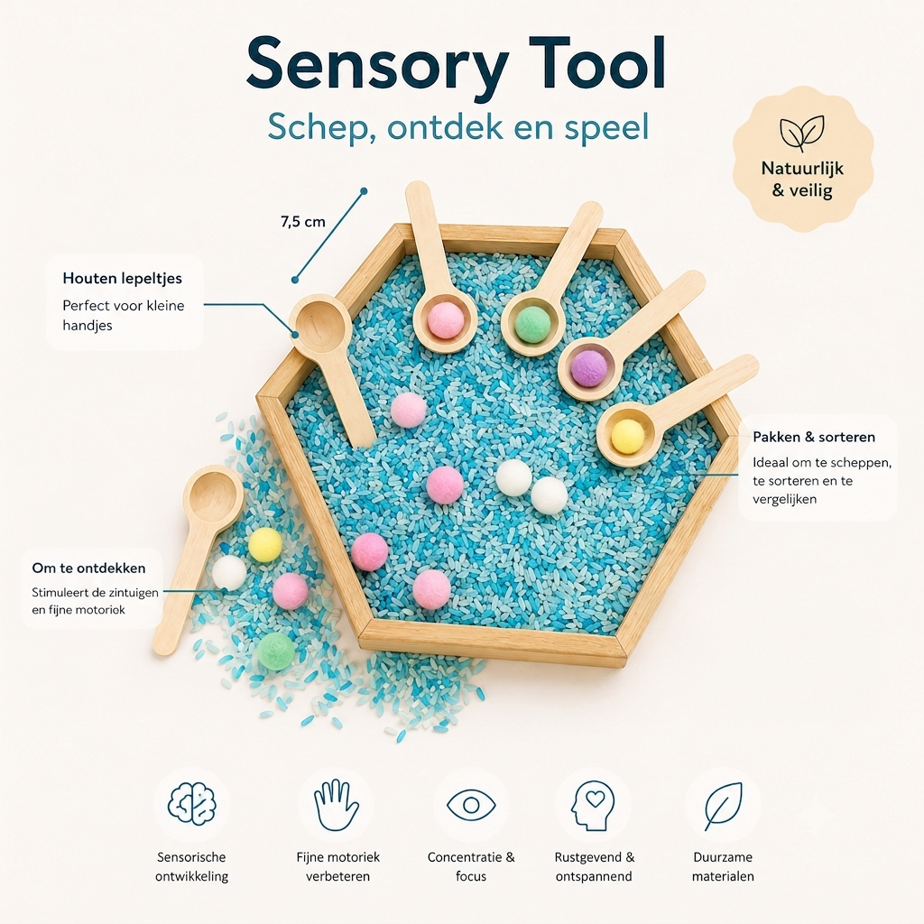 Houten Sensory Lepeltje