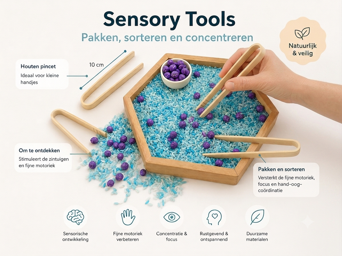 Houten Sensory Pincet (klein)