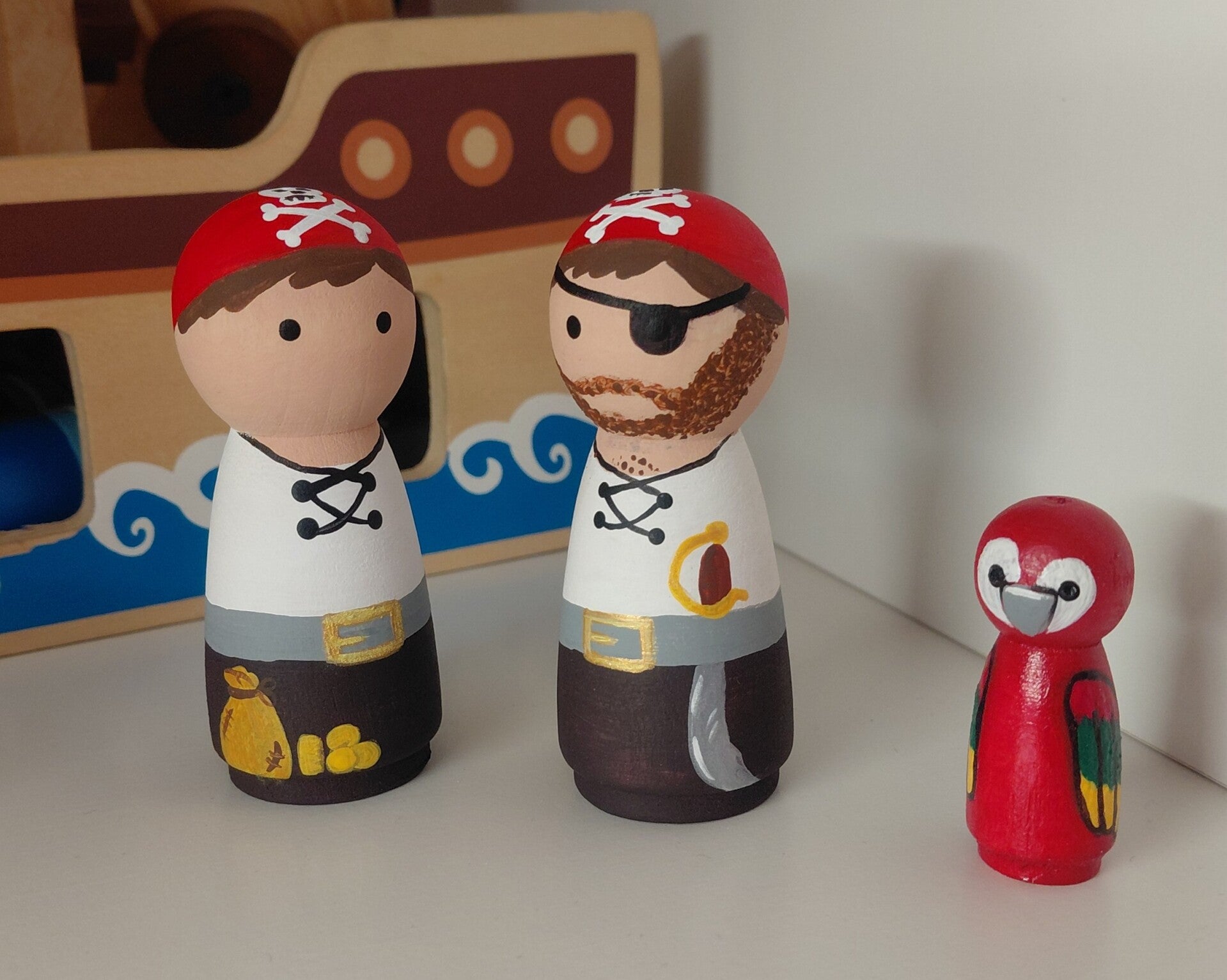 2 Piraten + Papegaai