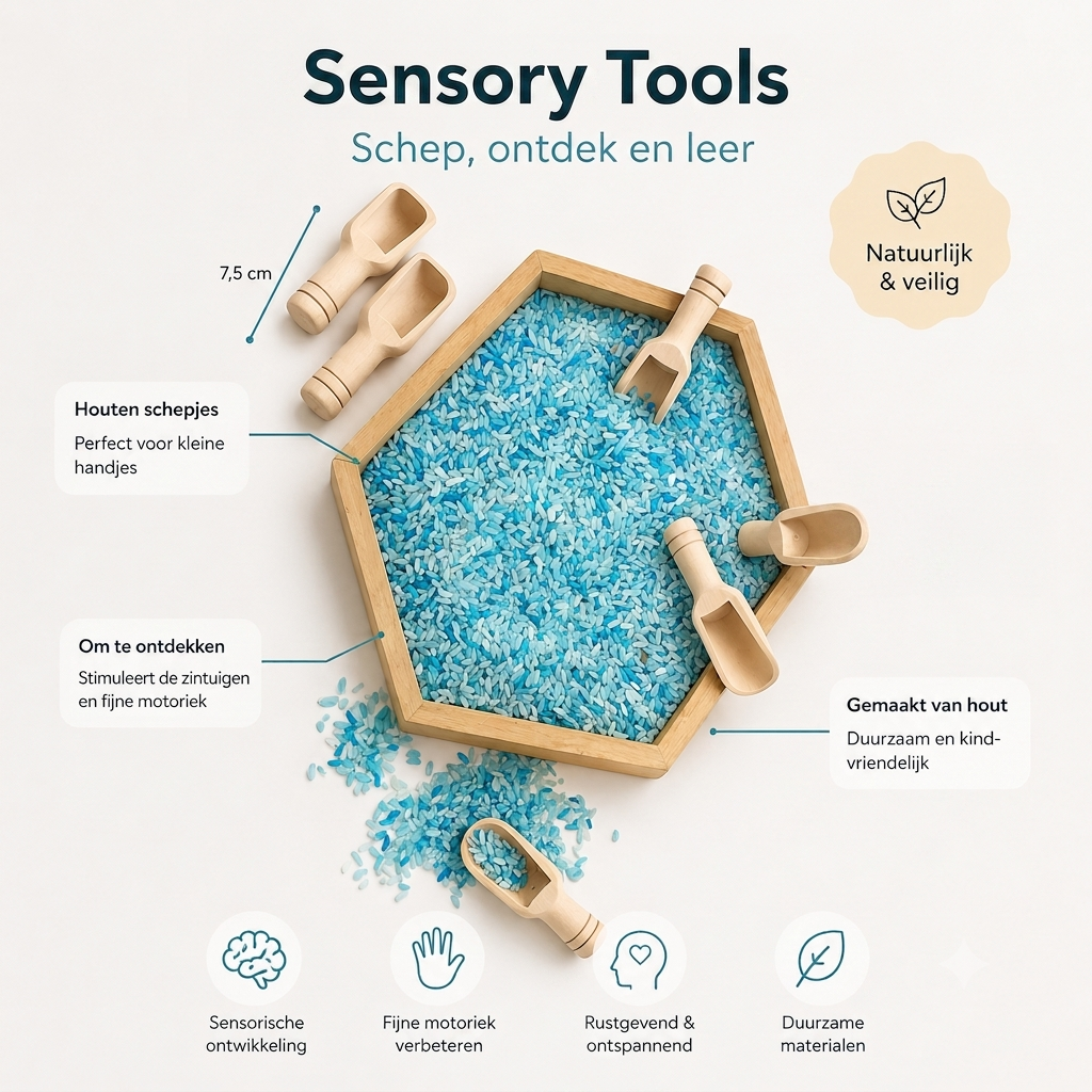 Houten Sensory Schepje