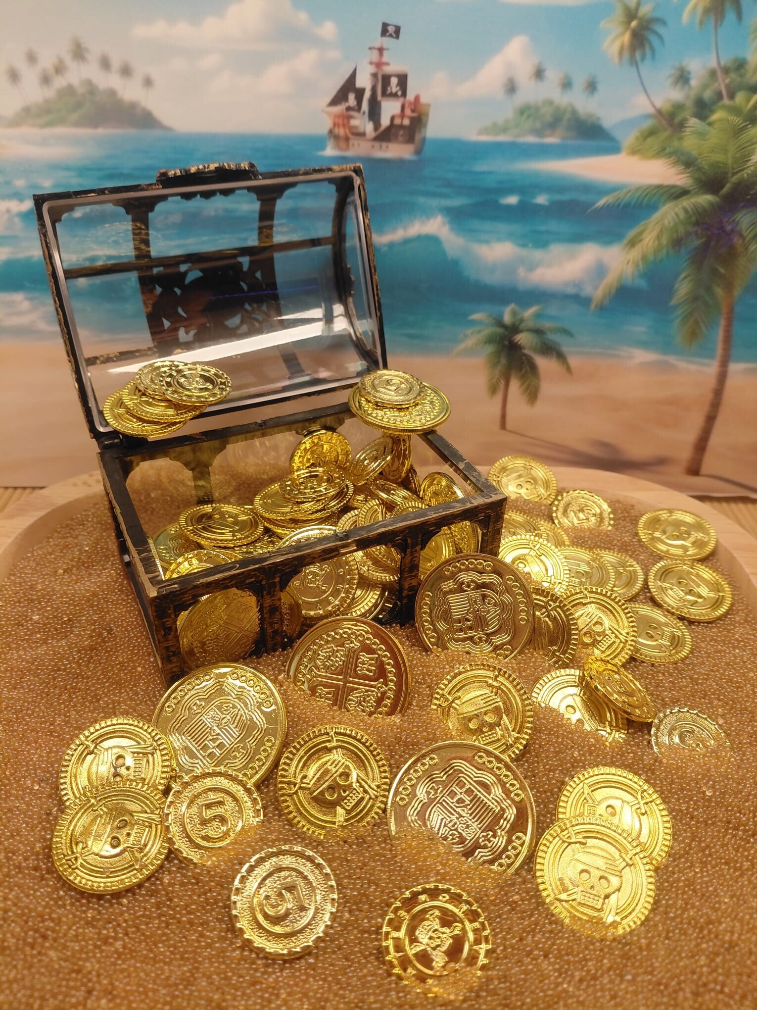 Piraten goud set van 5 munten