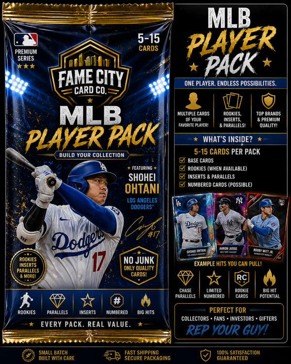 ⚾ MLB Player Pack – [Player Name] Cards | Rookies, Inserts & Parallels