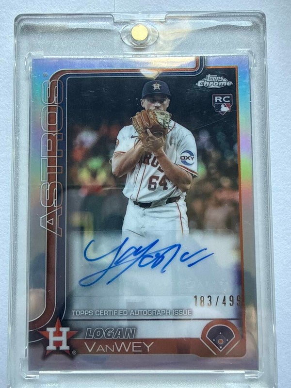 2025 Topps Chrome Logan VanWey Rookie Auto Orange Refractor #/499 AC-LV