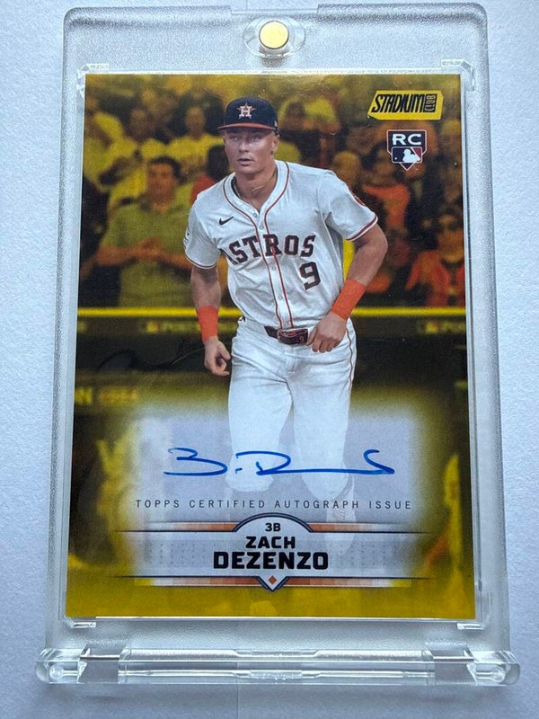 2025 Topps Stadium Club Zach Dezenzo Yellow Foil Rookie Auto SCBA-ZD On-Card Autograph