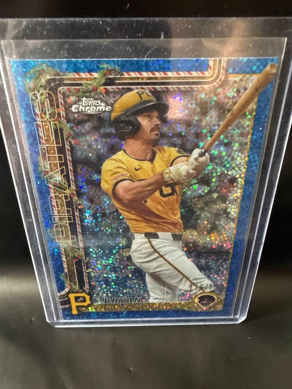 2025 Topps Holiday Brian Reynolds Blue Sparkle #HC138 Numbered 116/199