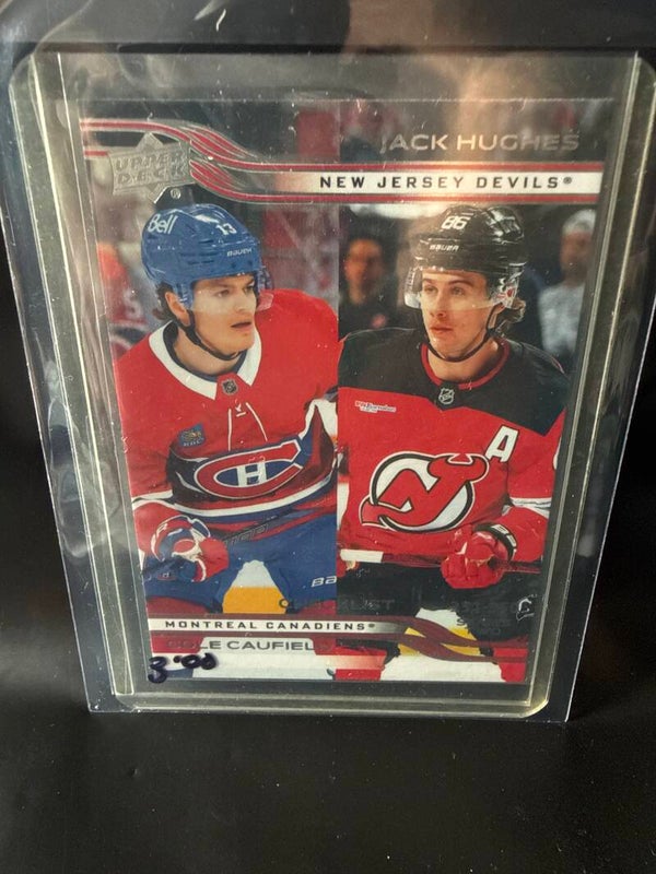 2025-26 Jack Hughes Cole Caufield Checklist #449 Numbered 251/350 Nm-Mt