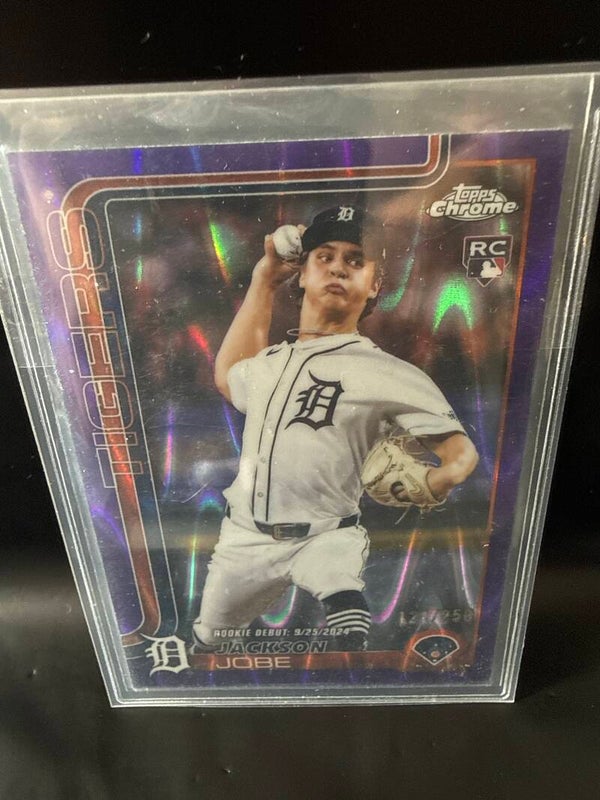 2025 Topps Chrome Jackson Jobe Purple Lava Wave USC48 Numbered 121/250