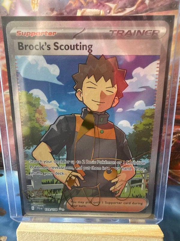 Brock’s Scouting Full Art Trainer 179/159 Pokémon Card