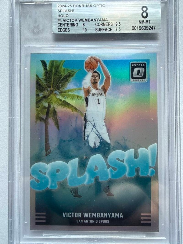 2024-25 Donruss Optic Victor Wembanyama Splash Holo #4 BGS 8
