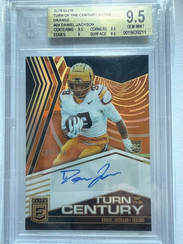 2025 Panini Elite Daniel Jackson Turn of the Century Autos Orange #24/199 BGS 9.5 Gem Mint