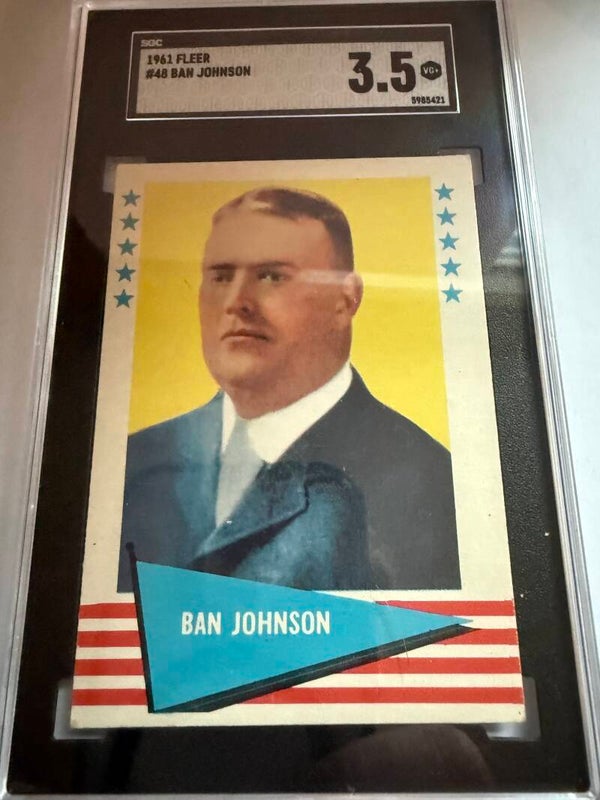1961 Fleer Baseball Greats #48 Ban Johnson SGC 3.5 – American League Founder