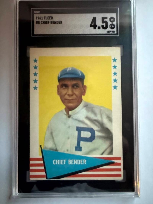 1961 Fleer Baseball Greats #8 Chief Bender SGC 4.5 – Hall of Fame Baseball Legend