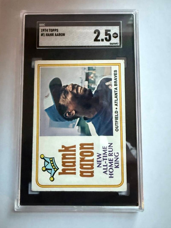 1974 Topps #1 Hank Aaron SGC 2.5 – Baseball Legend & Home Run King