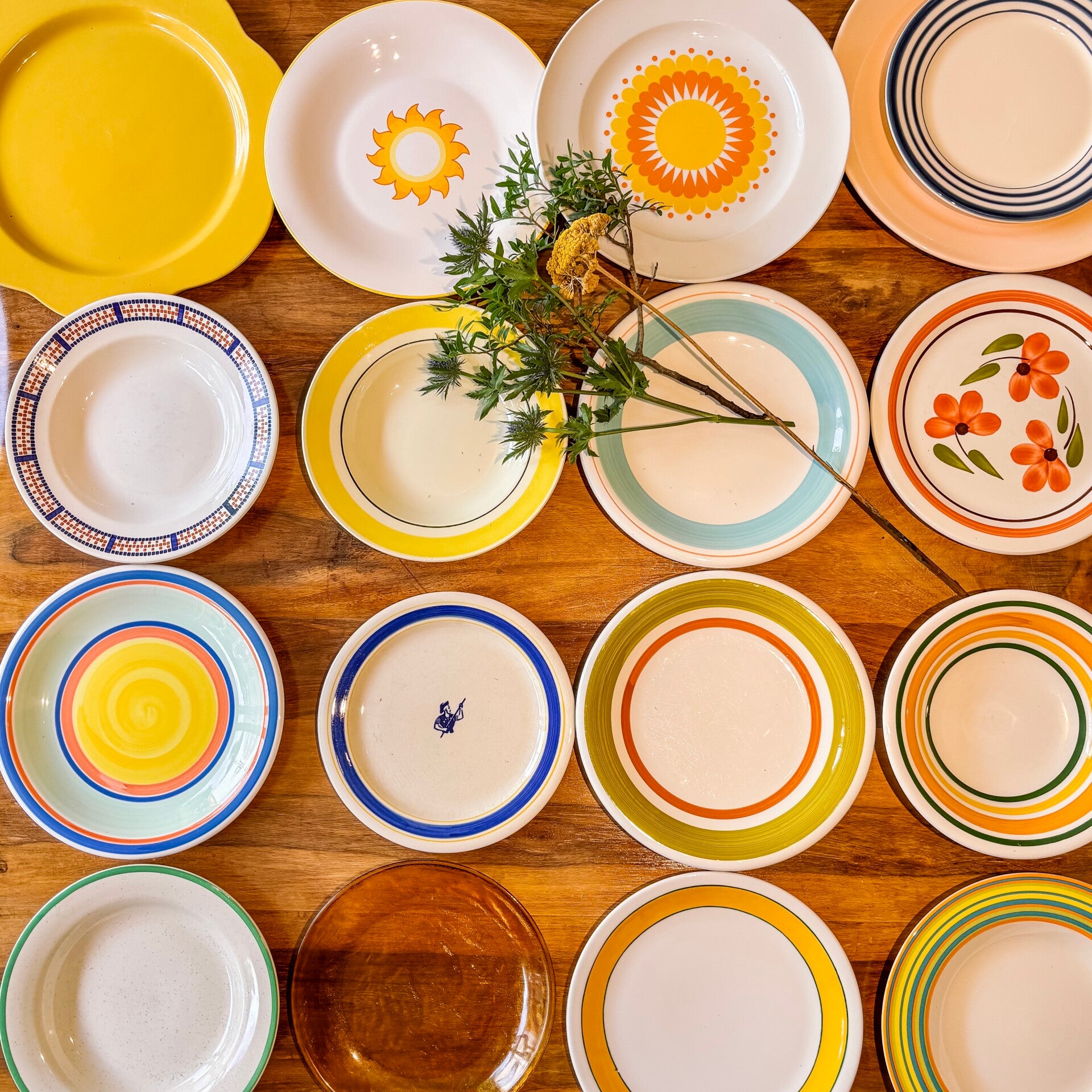 Assiettes Sarreguemine en fleurs