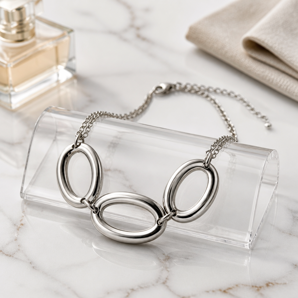 Pulsera Eslabones Ovalados de Acero Quirúrgico – Diseño Moderno y Elegante