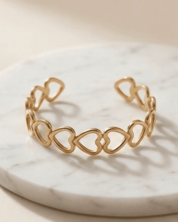Pulsera Brazalete Love Bangle - acero quirúrgico - Chapado en oro 18klt
