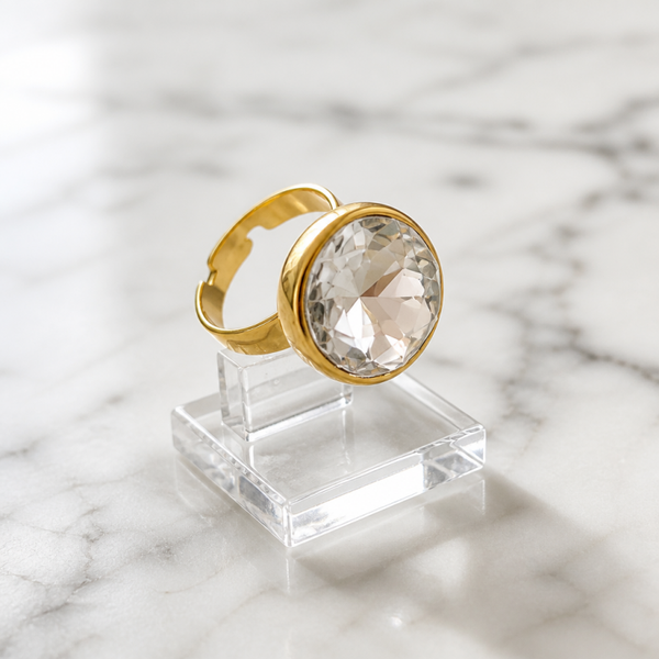 Anillo Prisma Maxi Rivoli - acero oro 18klt