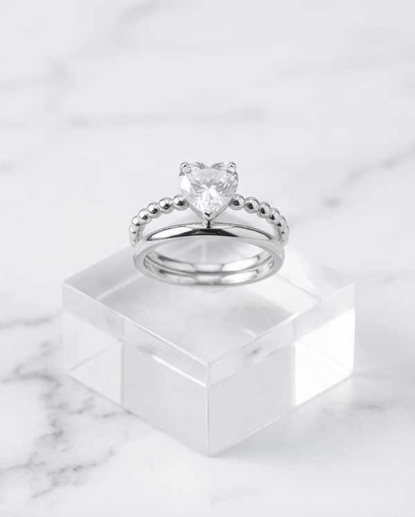 Anillo  Aurora Silver – Diseño romántico ajustable