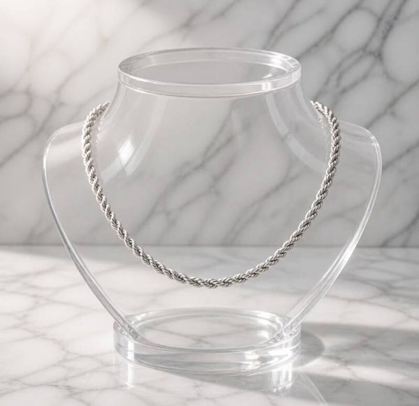 Cadena Cordón Premium – Acero Quirúrgico 316L Estilo Rope Chain