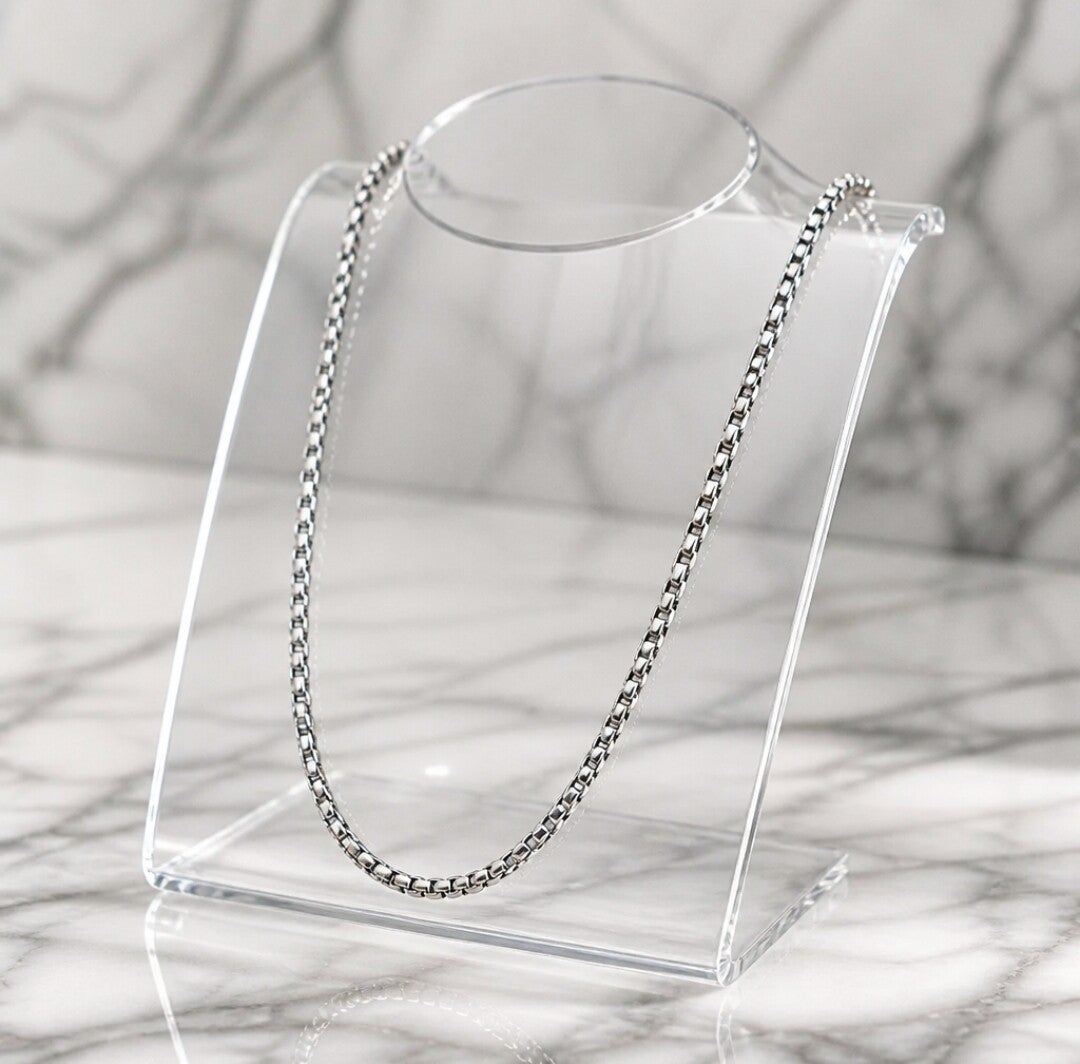Cadena Veneciana Minimal – Acero Quirúrgico 316L Estilo Box Chain
