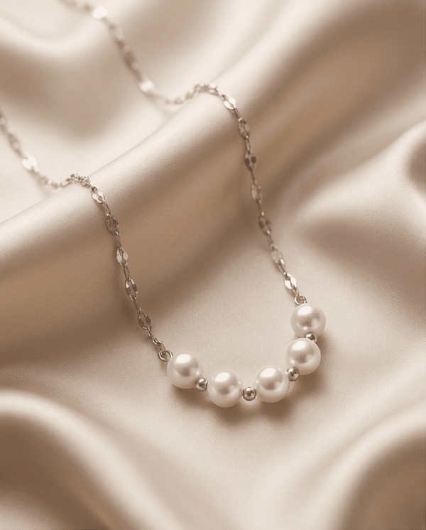 Collar Perla steel Silver - acero quirúrgico