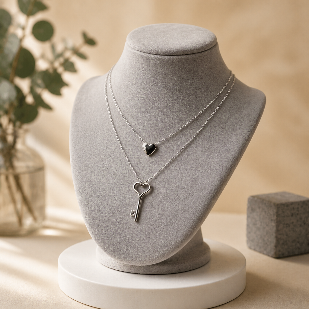 Collar Alma Doble-Hipalergenico acero 316L
