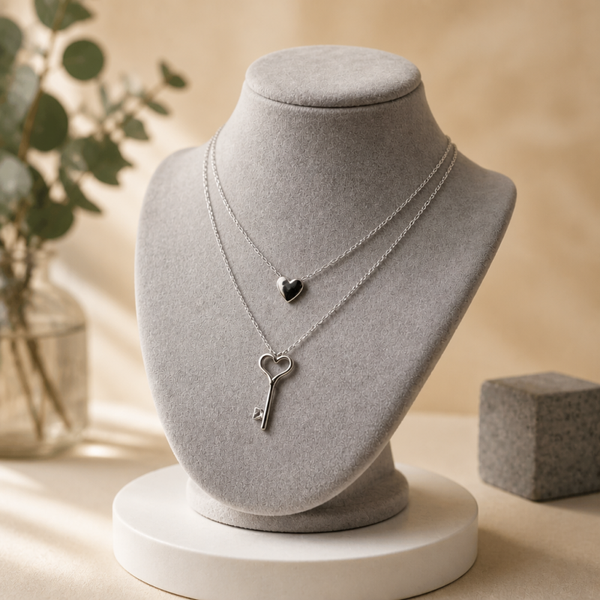 Collar Alma Doble-Hipalergenico acero 316L
