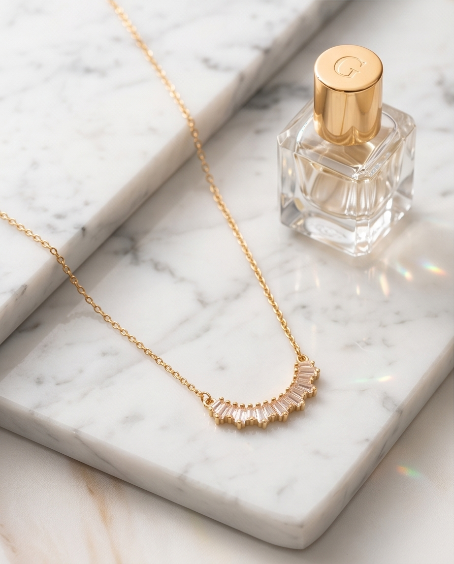 Collar Aura de Luz – Acero Quirúrgico Chapado en Oro 18K