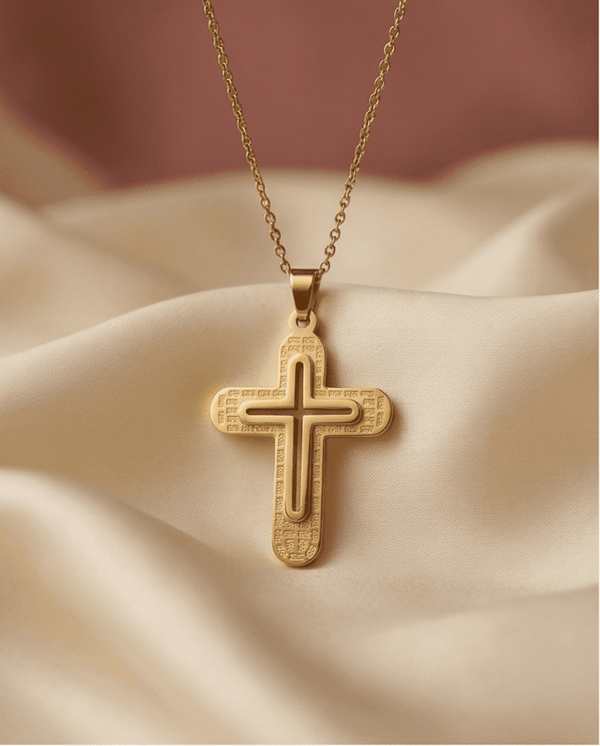Crucifijo exclusivo - chapado en oro 18klt
