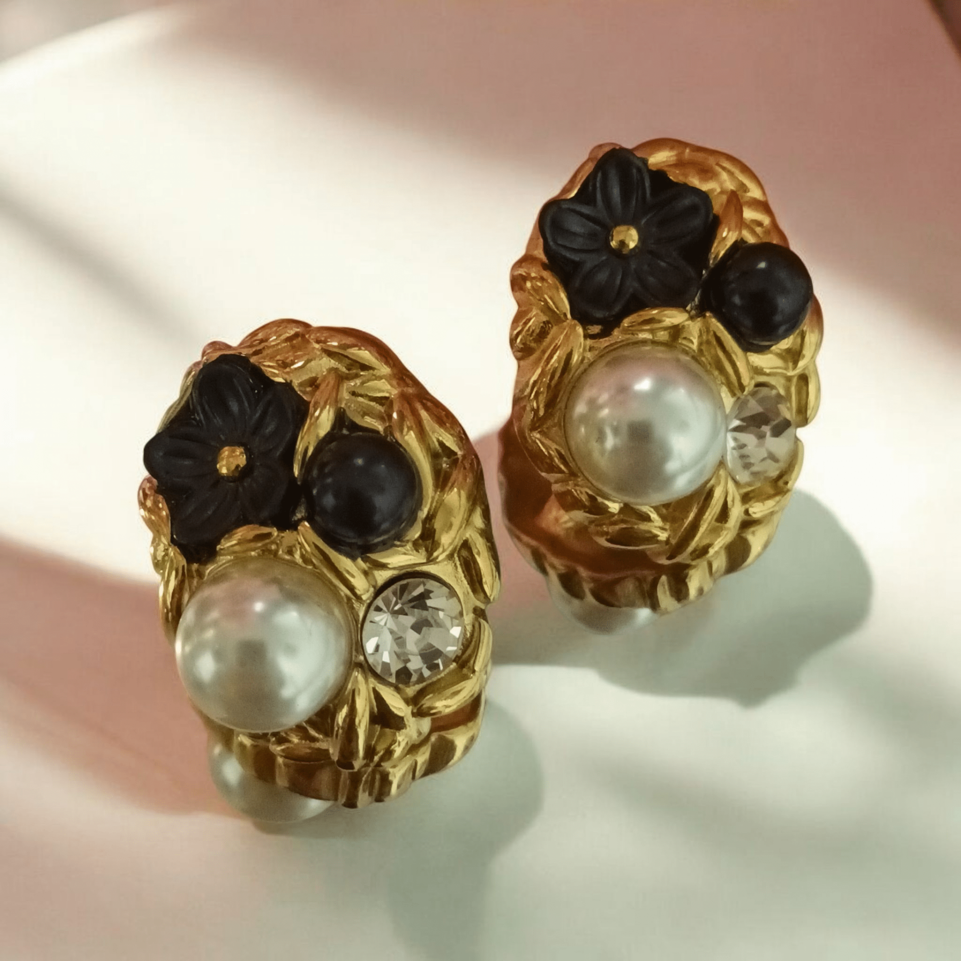 Pendientes Jardín Arcano-acero chapado en oro 18klt
