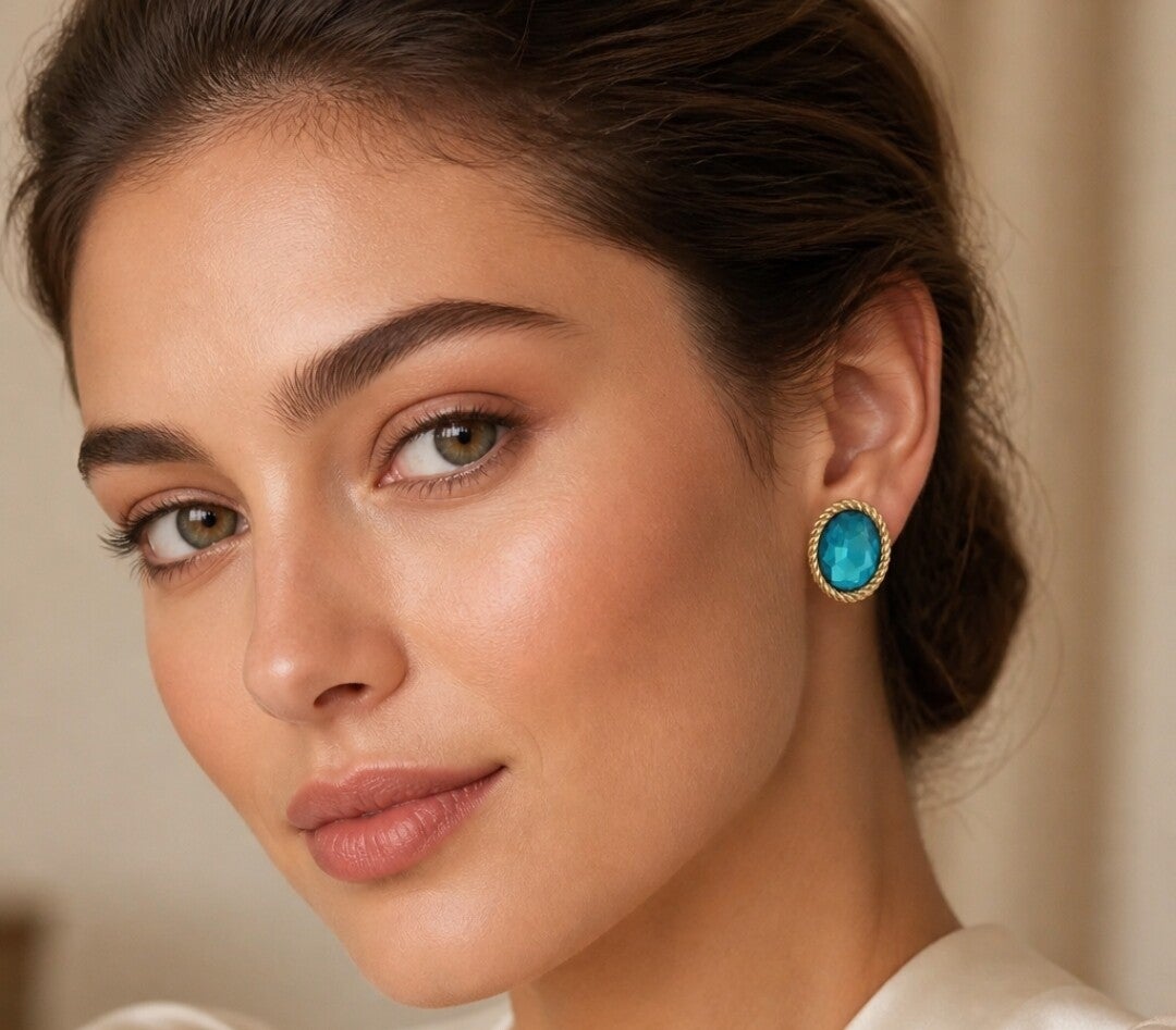 Pendientes y Aretes Acero Oro