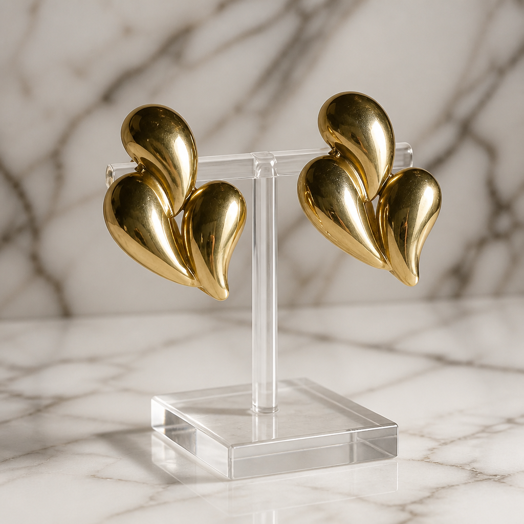 Pendientes Triple Gota Gold - Chapados en oro 18KL