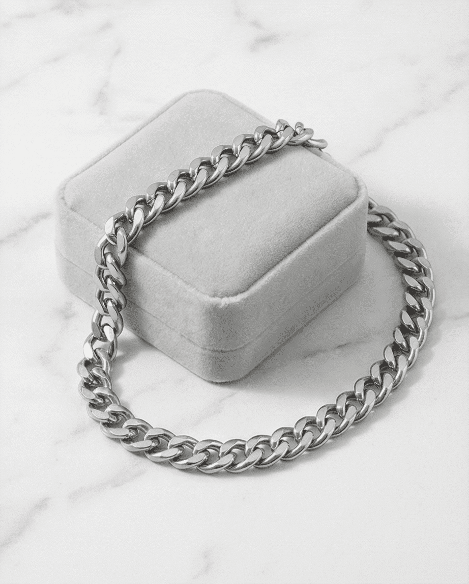 Pulsera Steel eslabón cubano - acero 316L