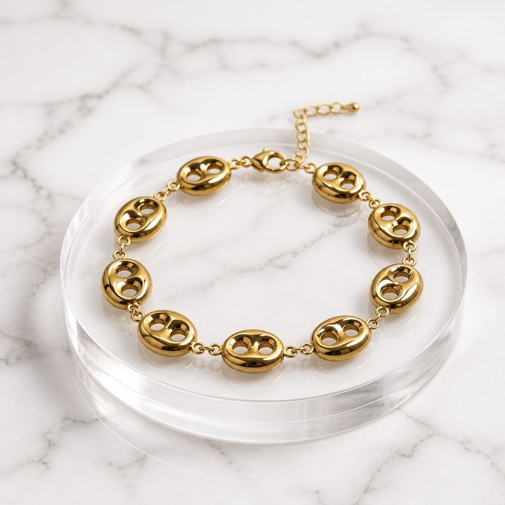 Pulsera Café de París - acero Oro 18k