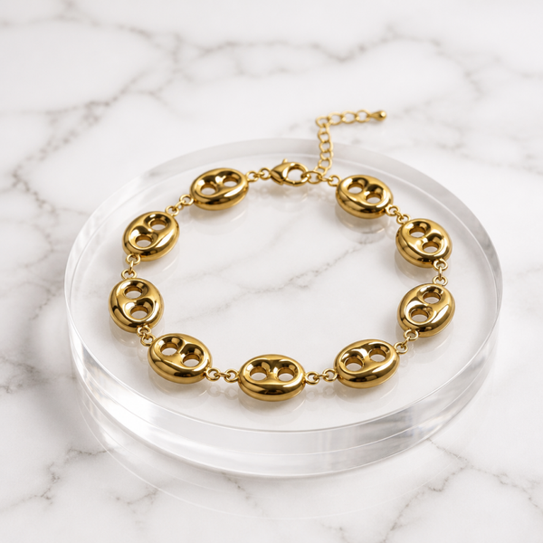 Pulsera Café de París - acero Oro 18k
