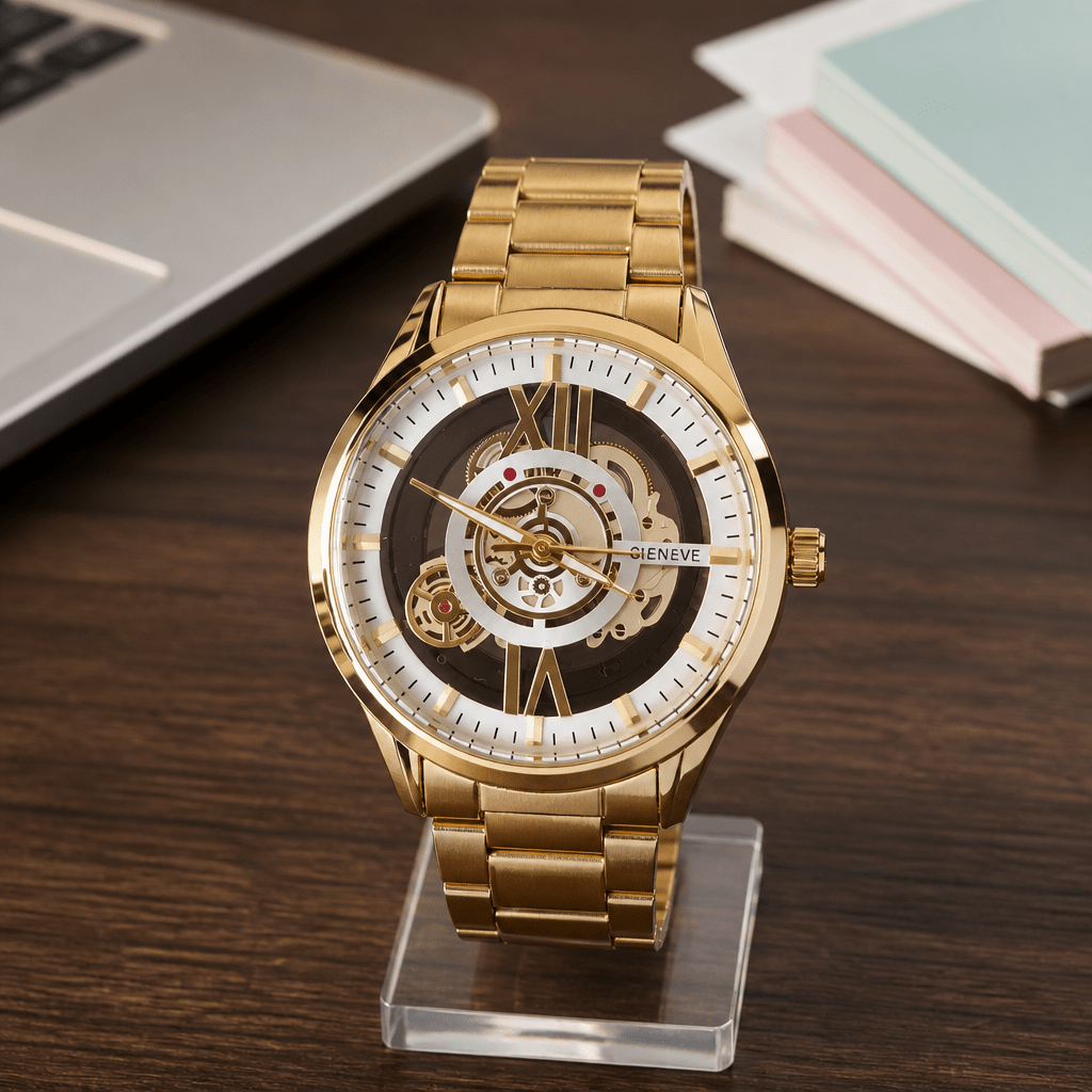 Reloj Skeleton Dorado – Diseño Premium Automático