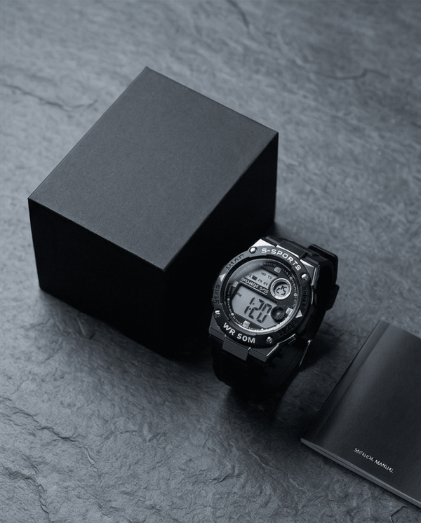 Reloj Digital Deportivo Hombre S-SPORTS con Correa de Caucho – WR 50M