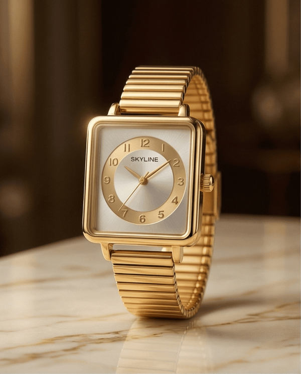 Reloj de Mujer Skyline – Elegancia en Dorado
