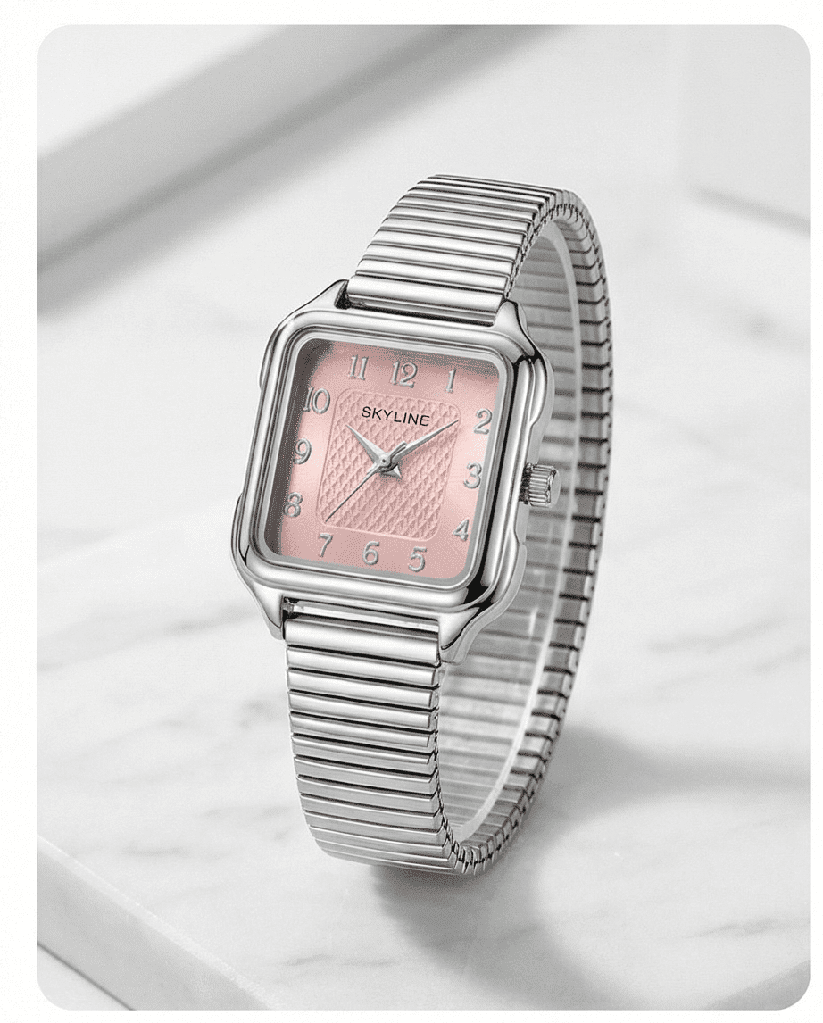 Reloj de Mujer Skyline – Elegancia en Rosa y Acero