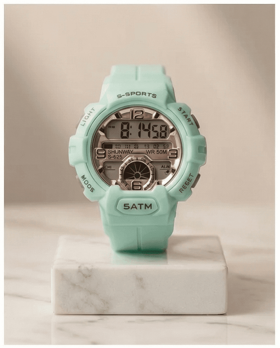 Reloj Digital Deportivo Mujer S-SPORTS Modelo S-625 – Color Menta