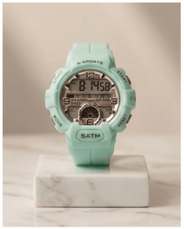 Reloj Digital Deportivo Mujer S-SPORTS Modelo S-625 – Color Menta