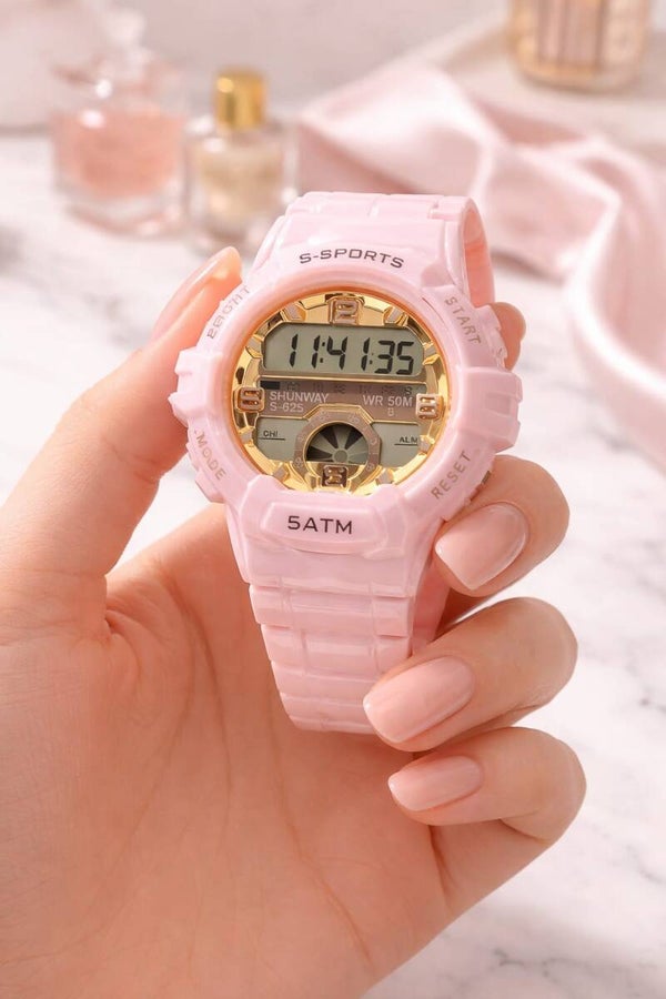 Reloj Digital Deportivo Mujer S-SPORTS Modelo S-625 – Color Rosa