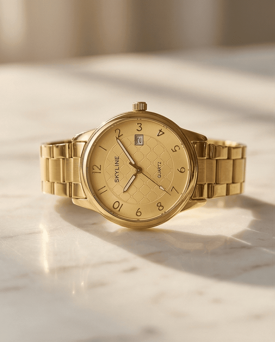 Reloj Skyline Oro con Dial Patrón - woman