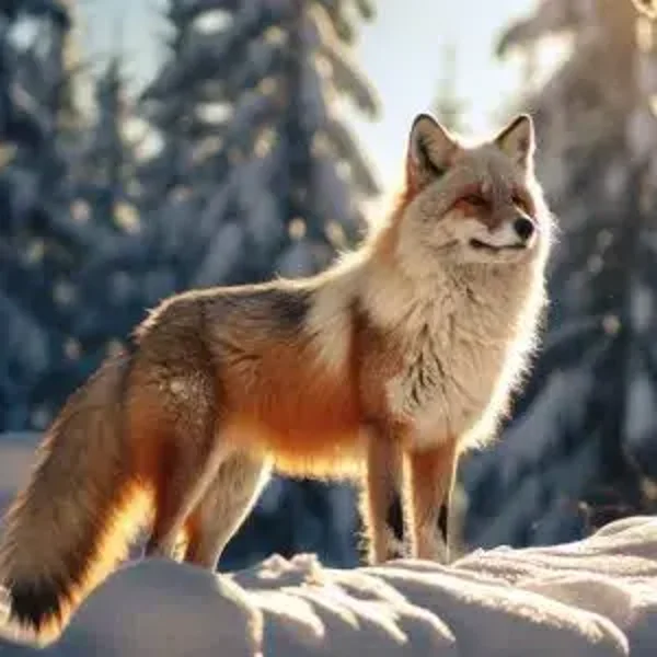 Tuinposter Fluffy Red Fox