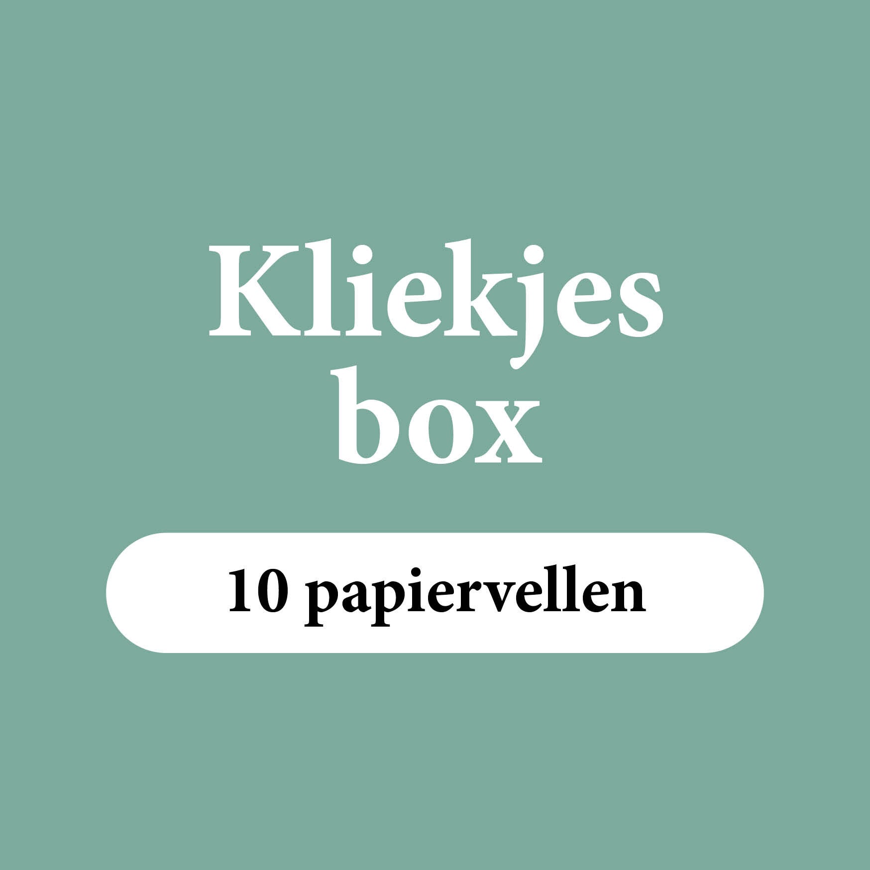 Kliekjesbox 10 knutselvellen 200 grams