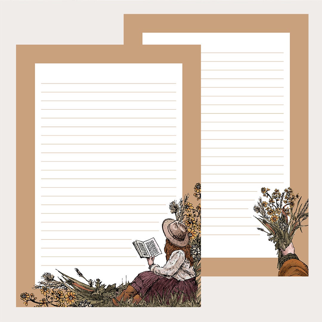 Schrijfblok/briefpapier blok A5 nieuwe collectie dubbelzijdig