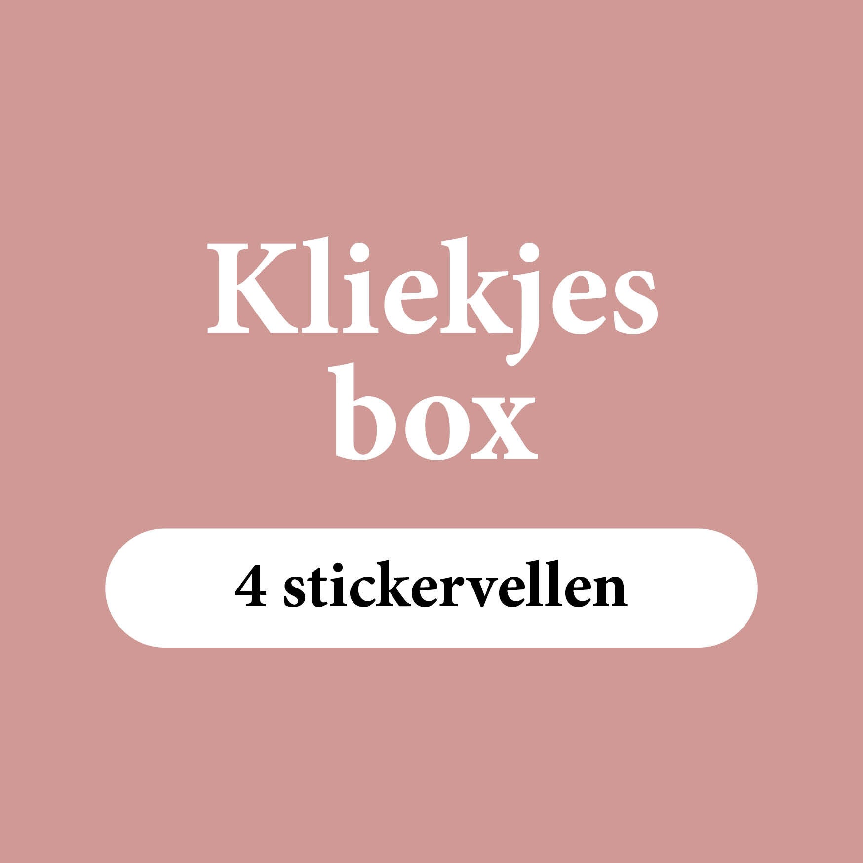 Kliekjesbox 4 stickervellen
