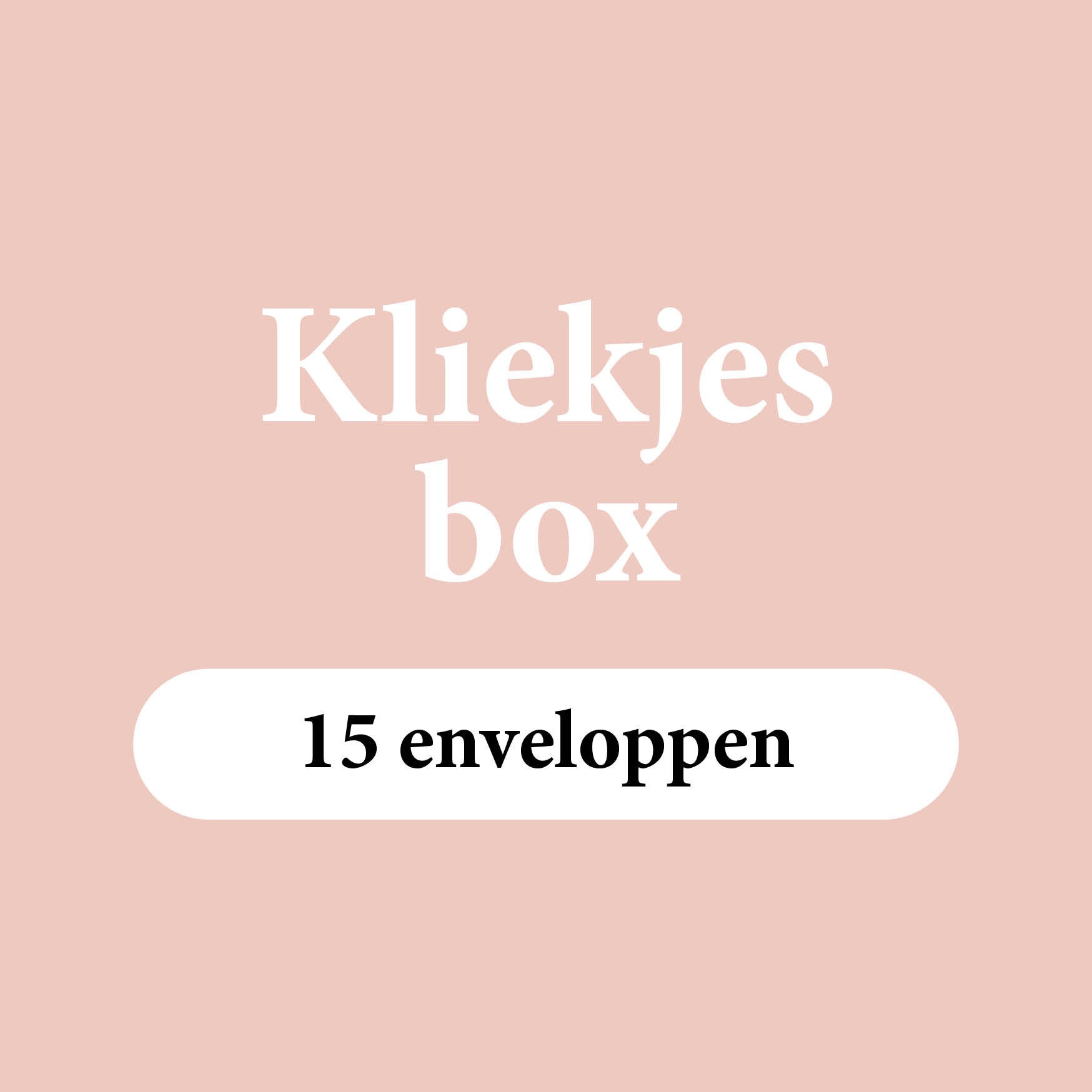 Kliekjesbox 15 enveloppen